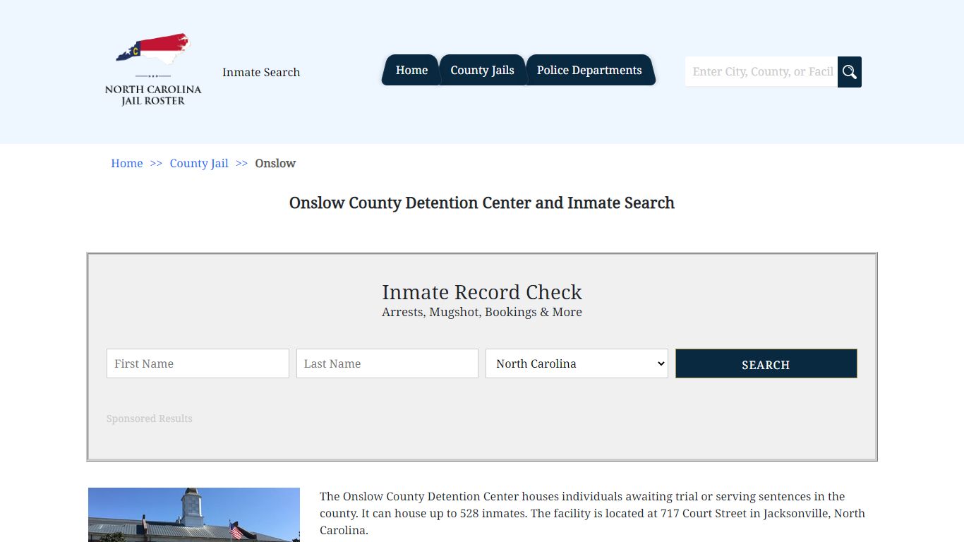 Onslow County Detention Center and Inmate Search | North Carolina Jail ...